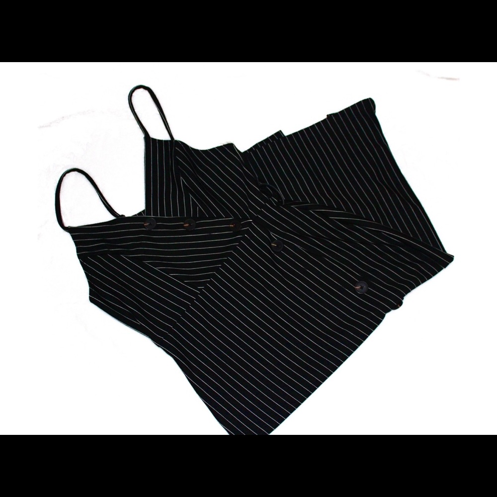 Long Black Stripe Maxi Dress